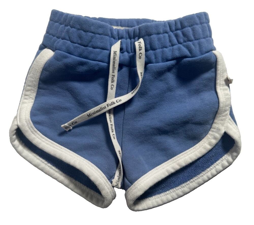 Minimalist Folk Co Toddler Girls Dolphin Shorts Blue White Size 3T